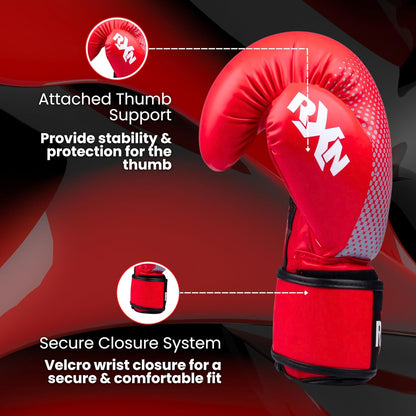RXN SWARMER Competition ALL PU Boxing Gloves - RED
