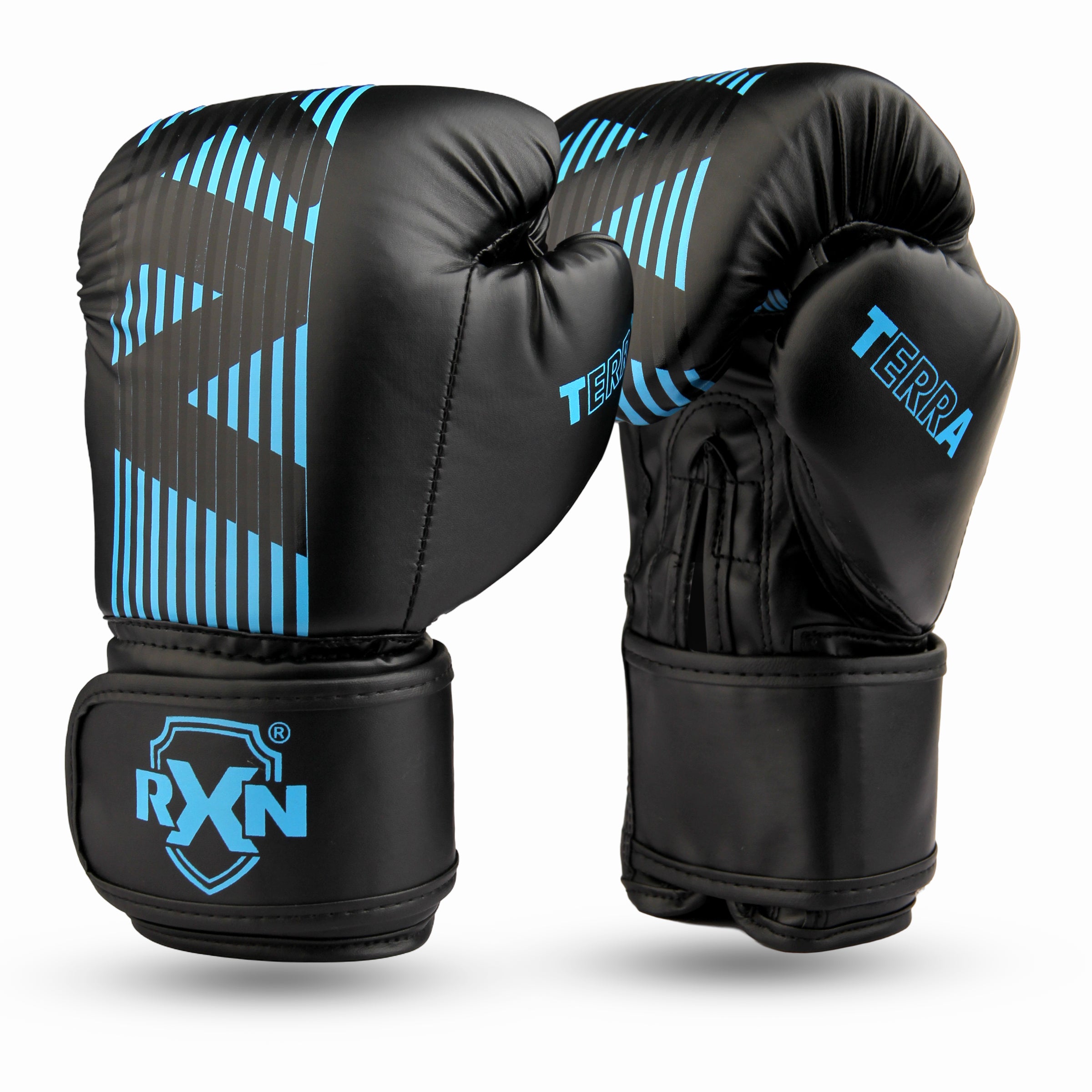 RXN Terra Boxing Gloves – Pro Training & Sparring Black/Blue