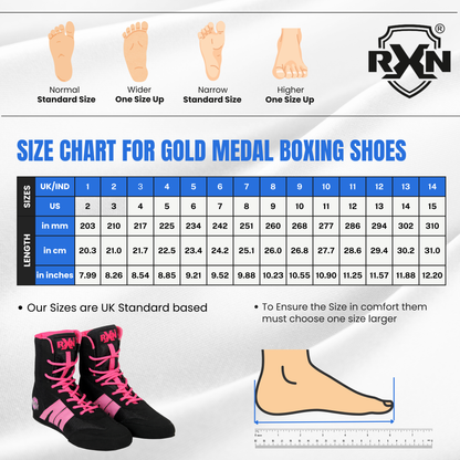 RXN Gold Medal Boxing Shoes for Men and Women - (BX-12)