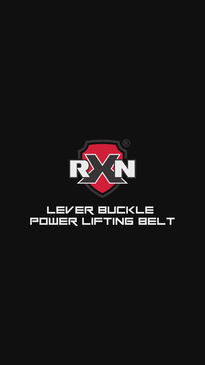 RXN Lever Buckle Leather Power Lifting Belt for Men & Women - Ideal for Weightlifting, Deadlifts, Squat - (PWLH-2)